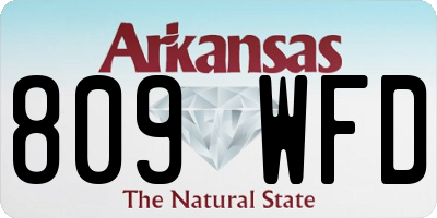 AR license plate 809WFD