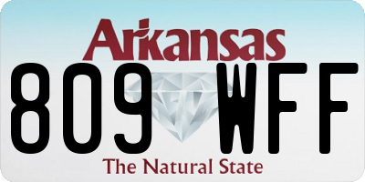 AR license plate 809WFF