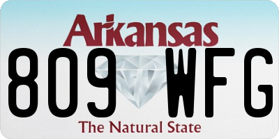 AR license plate 809WFG