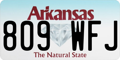 AR license plate 809WFJ