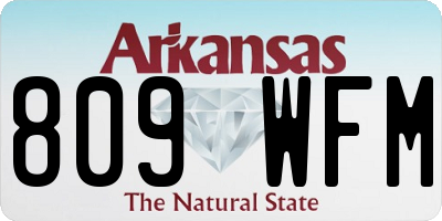 AR license plate 809WFM