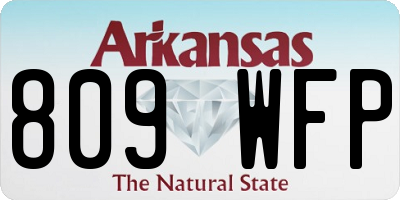 AR license plate 809WFP