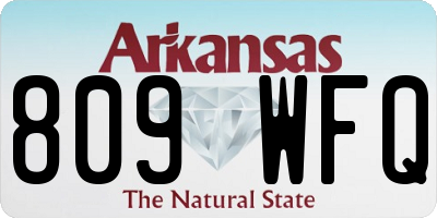 AR license plate 809WFQ