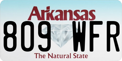 AR license plate 809WFR