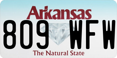 AR license plate 809WFW