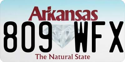 AR license plate 809WFX