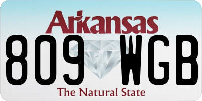AR license plate 809WGB