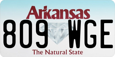 AR license plate 809WGE