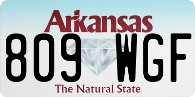 AR license plate 809WGF