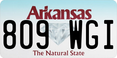 AR license plate 809WGI