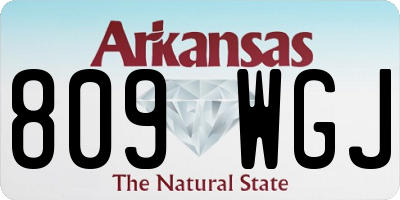 AR license plate 809WGJ