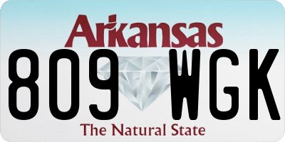 AR license plate 809WGK
