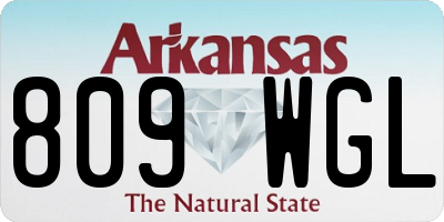 AR license plate 809WGL