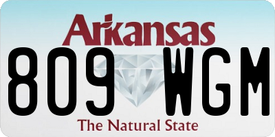 AR license plate 809WGM
