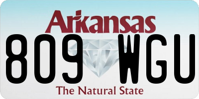 AR license plate 809WGU