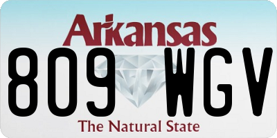 AR license plate 809WGV