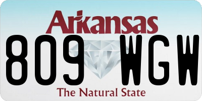 AR license plate 809WGW