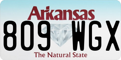 AR license plate 809WGX