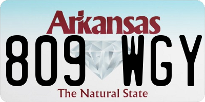 AR license plate 809WGY