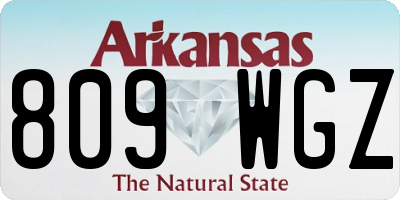 AR license plate 809WGZ