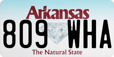 AR license plate 809WHA