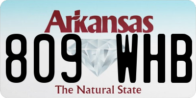 AR license plate 809WHB