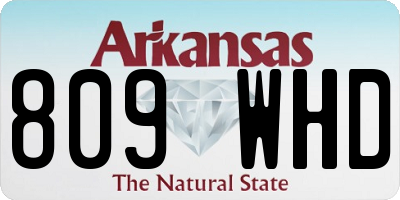 AR license plate 809WHD