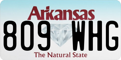 AR license plate 809WHG