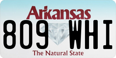AR license plate 809WHI