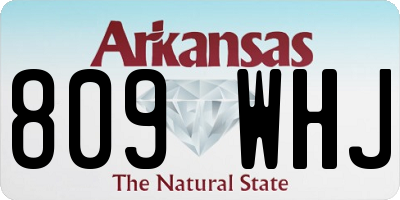 AR license plate 809WHJ