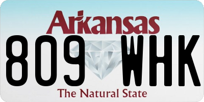 AR license plate 809WHK