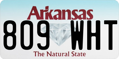 AR license plate 809WHT