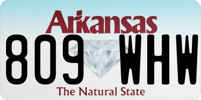 AR license plate 809WHW
