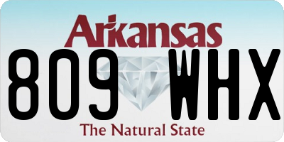 AR license plate 809WHX