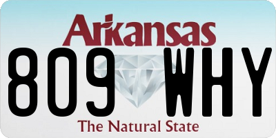 AR license plate 809WHY