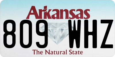 AR license plate 809WHZ