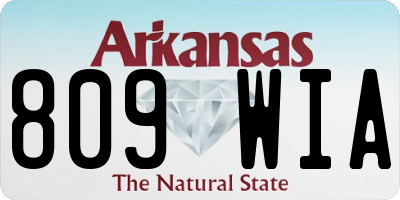 AR license plate 809WIA