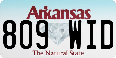AR license plate 809WID