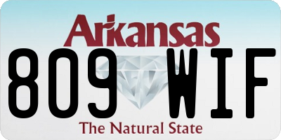 AR license plate 809WIF
