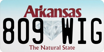 AR license plate 809WIG