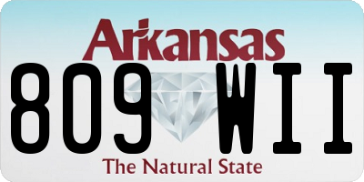 AR license plate 809WII