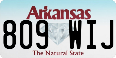 AR license plate 809WIJ
