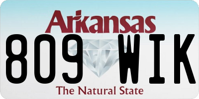 AR license plate 809WIK