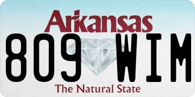 AR license plate 809WIM