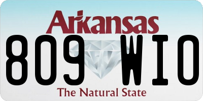 AR license plate 809WIO