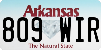 AR license plate 809WIR