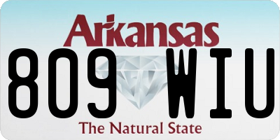 AR license plate 809WIU