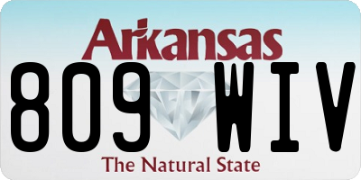 AR license plate 809WIV