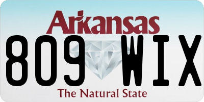 AR license plate 809WIX