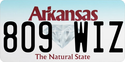 AR license plate 809WIZ